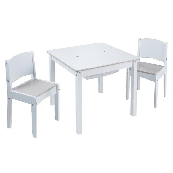 Daniel James - Wholesale Chair - Kids - Kids White Craft Table & 2 Chair Set