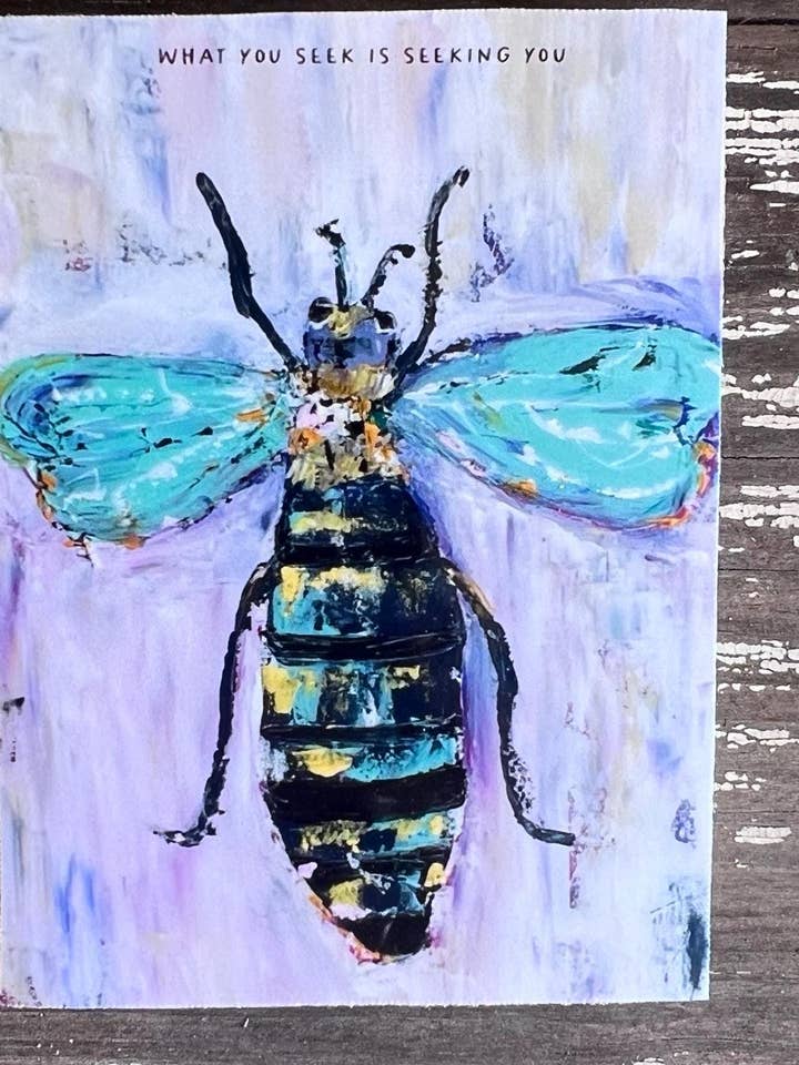 Bee Art Magnet: Whimsical Inspirational Gift for wholesale by Sunshine Girl Designs