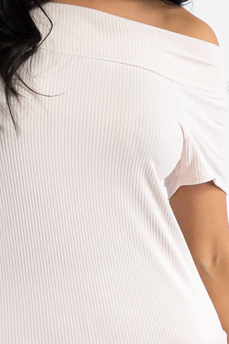 H&H Fashion Inc. - Venta al por mayor Conjuntos de top y pantalón (NO para estar en casa) - Mujer - HH629R-SET - Conjunto acanalado con hombros descubiertos4