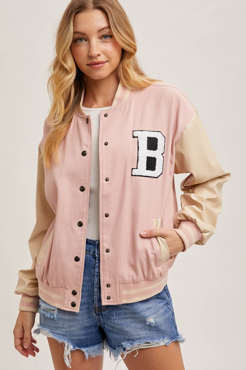 Bluivy - Wholesale Varsity/Baseball Jacket - Women's - COLOR BLOCK VARSITY JACKET11