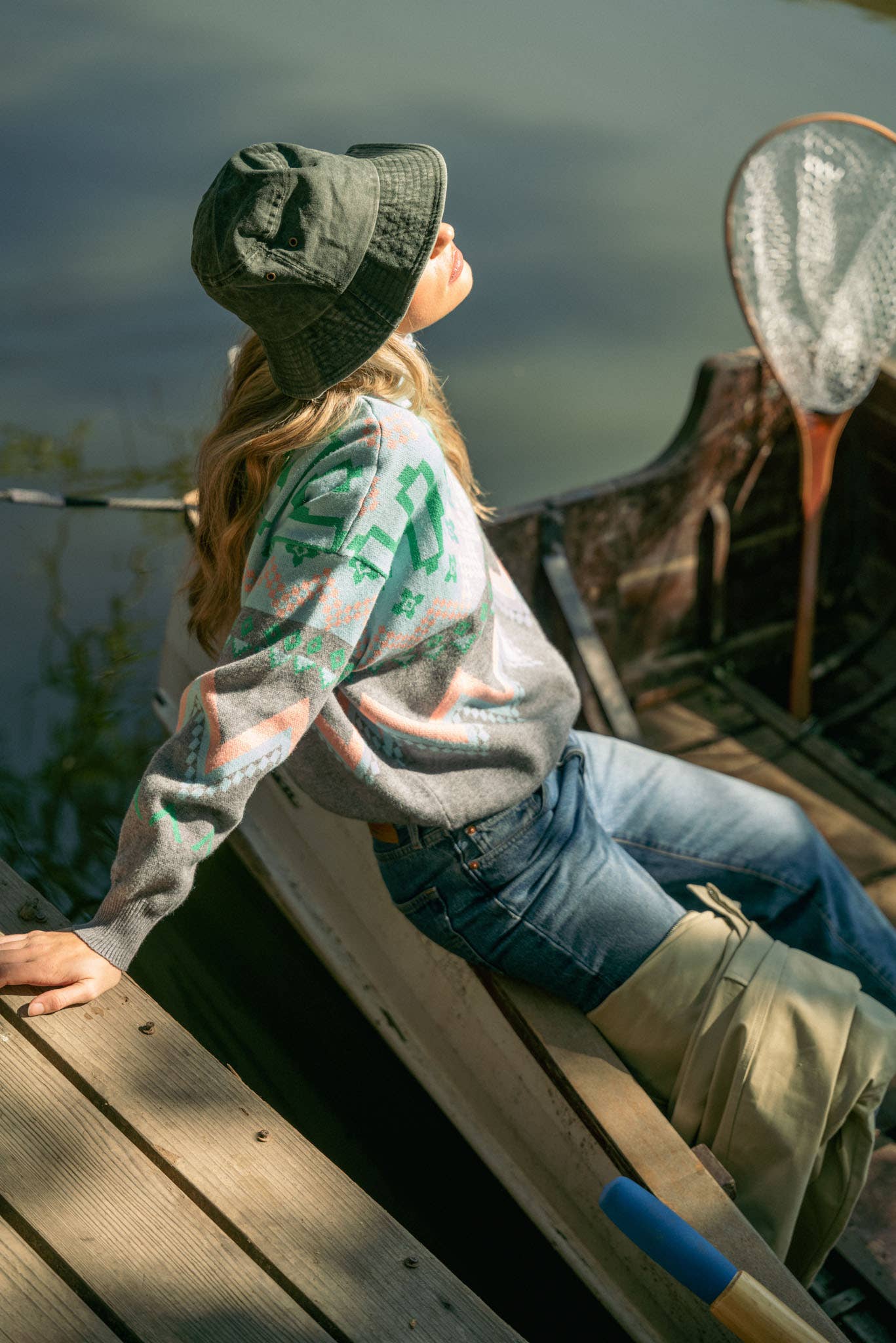 Burgundy Multi GEOMETRIC KNIT MOCK NECK HALF ZIP PULLOVER SWEATER MSW10885 for wholesale on Faire33