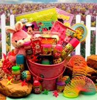 Gift Basket Drop Shipping - Wholesale Food Gift Basket - Little Pinkie Bunnies Easter Fun Pail0