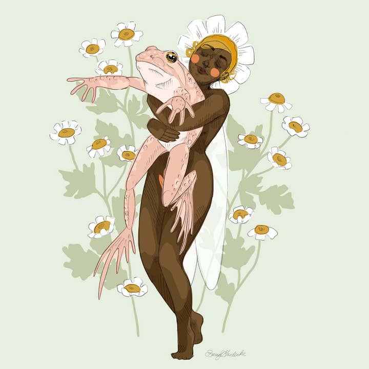 Whimsical Art by Darcy Goedecke - Wholesale Art Print - Feverfew Fairy | Print0