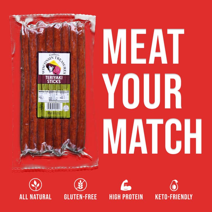 Gardner's Wisconsin Cheese and Sausage - Wholesale Jerky - Teriyaki Snack Sticks