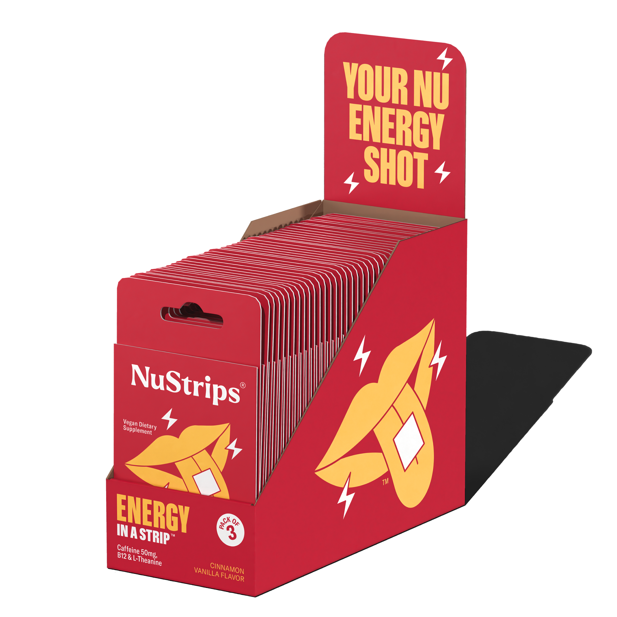 NuStrips – wholesale Oral supplement/vitamin – NuStrips Energy (Cinnamon Vanilla) - 3-Pack 1