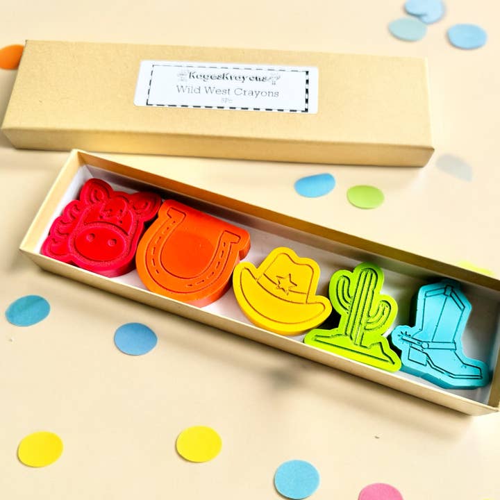 KagesKrayons - Wholesale Crayons - Kids & Baby - Cowboy Wild West Crayons Gift Box