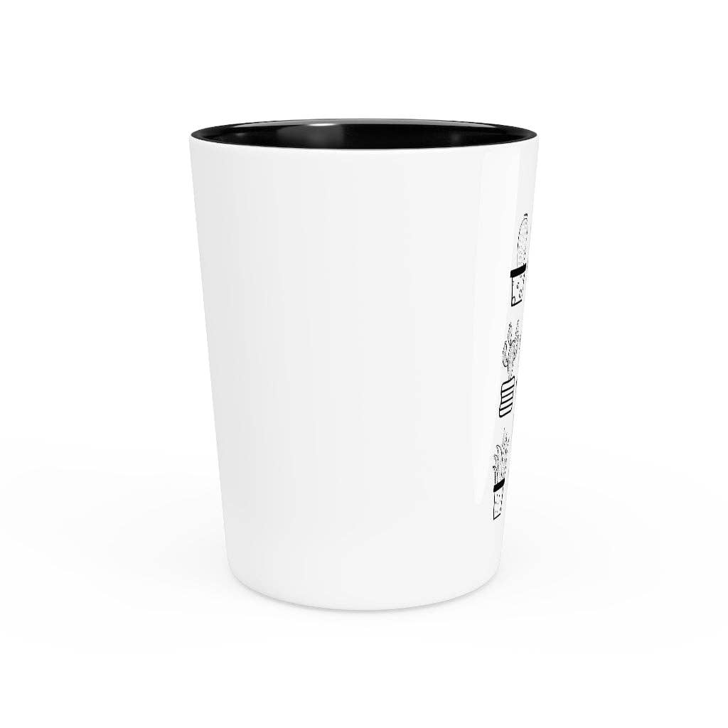 Black Shot Glass Party Ceramic Tequila  Humorous Cactuses Enthusiasts Cactus Illustration Vintage Novelty Succulents for wholesale on Faire1