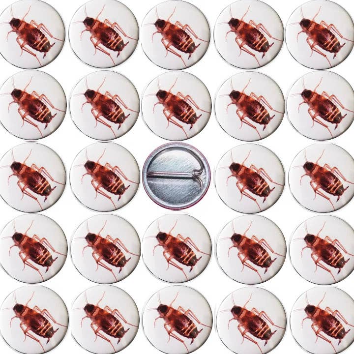 Stecknadeln mit Kakerlakenmotiv, 25 mm (2,5 mm), Käfer, krass, Halloween, Horror für den Großhandel von Pinbax Express