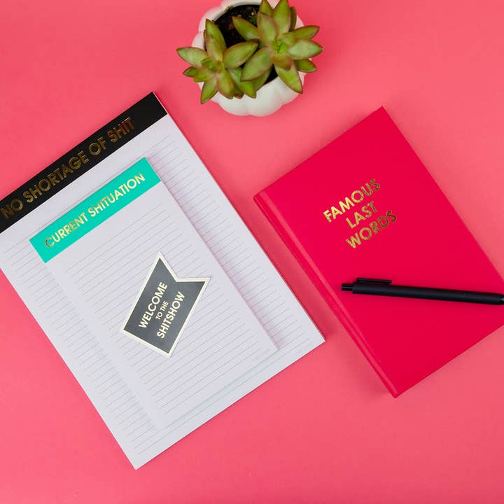 Chez Gagné - Wholesale Journal/Diary - Famous Last Words - Hardcover Daily Journal - Crimson3