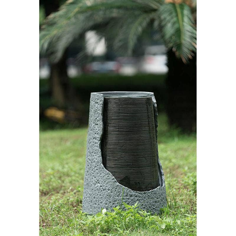 A&B Home Group Inc. – wholesale Outdoor ornament/decor – 17x17x26" Polyresin Fountain - Gray0
