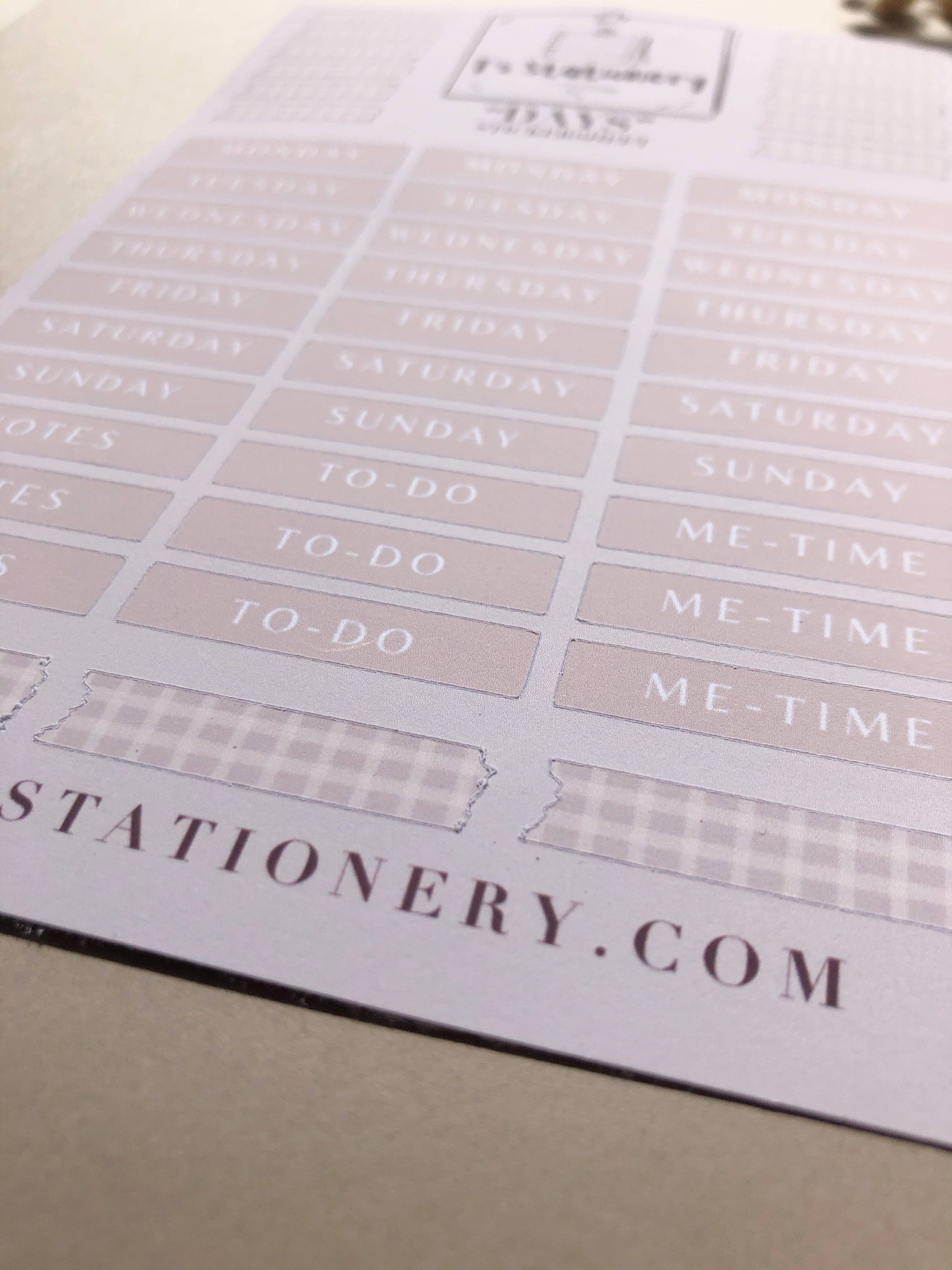T's Stationery - Wholesale Planner - "Weekly Planner"  Sticker Sheet6