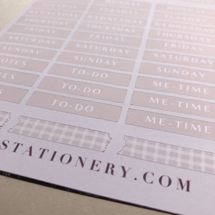 T's Stationery - Wholesale Planner - "Weekly Planner" Sticker Sheet6