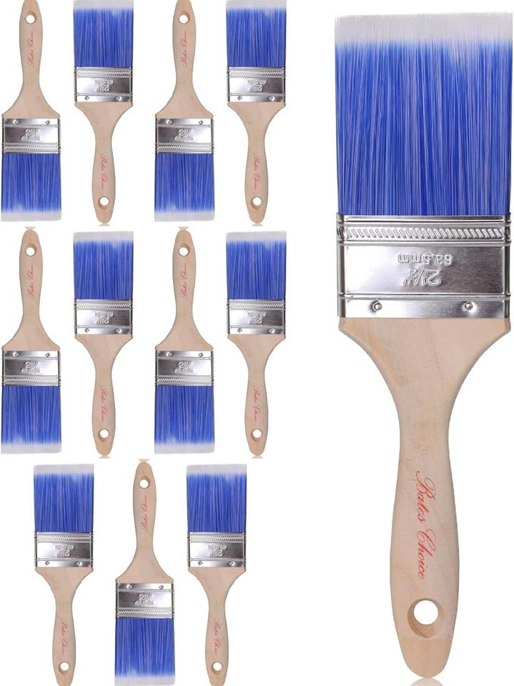 Bates- Paint Brushes, 2.5-Inch, 12 Pack, Treated Wood Handle for wholesale by Bates Choice