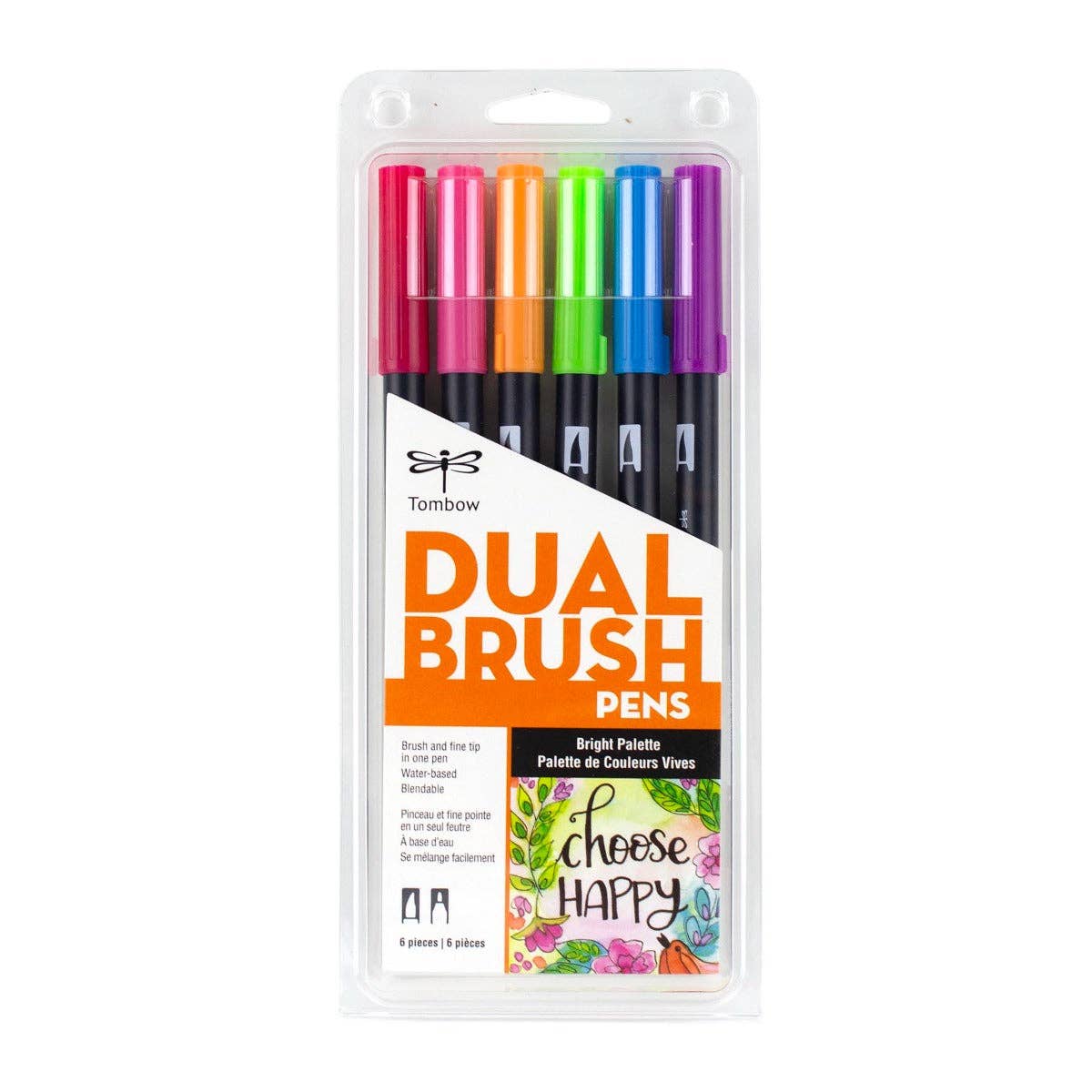 Hand Lettered Design - Wholesale Marker - Bright 6-pack - Dual Brush Pens0