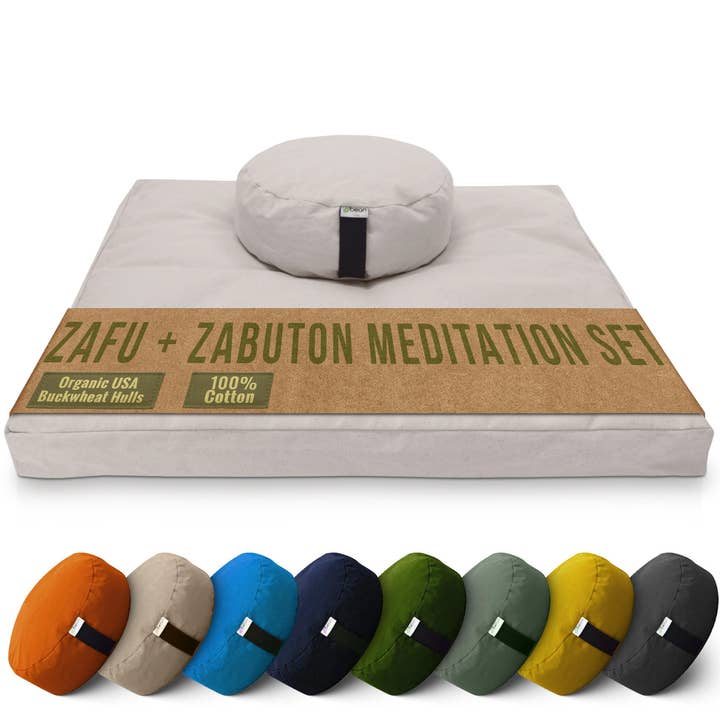 Bean Products - Wholesale Meditation Supplies - Zafu + Zabuton Meditation Cushion Set - Cotton ..Made in USA7