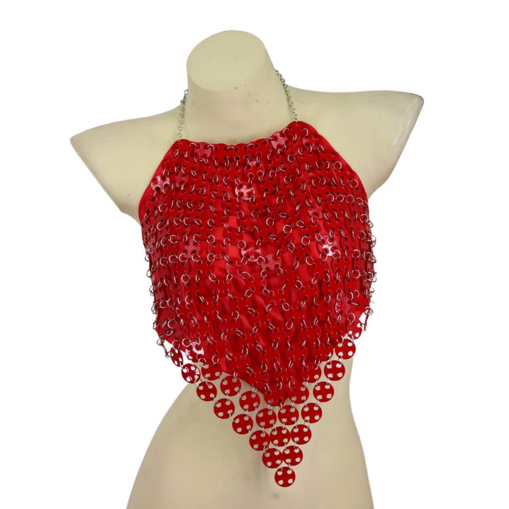 Western Fashion - Wholesale Blouse - Women's - 8456 - Halter top with circles chain2