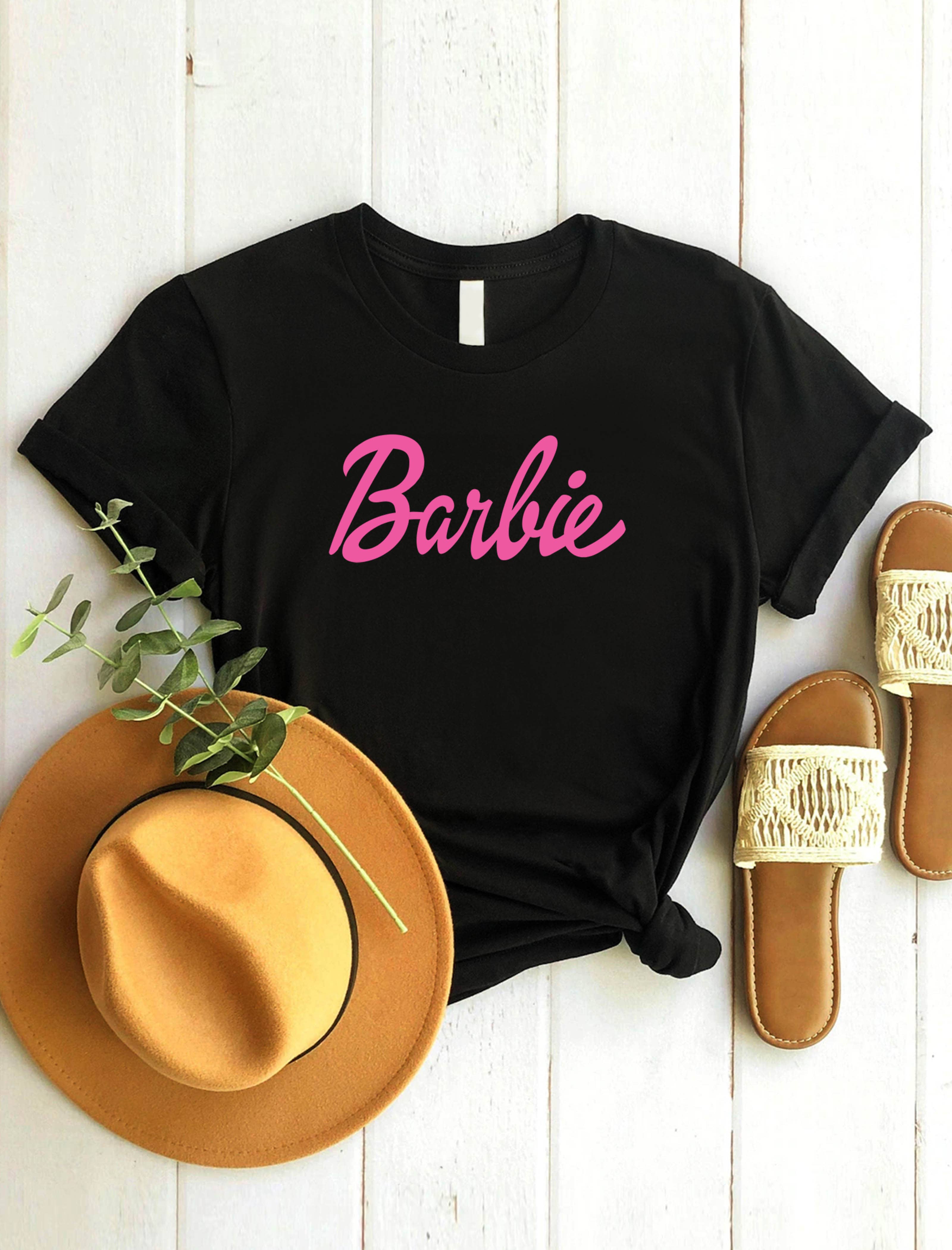 PINK NABI – wholesale T-shirts med screentryck – Dam – Barbie Screentryckt T-shirt i bomull för kvinnor0