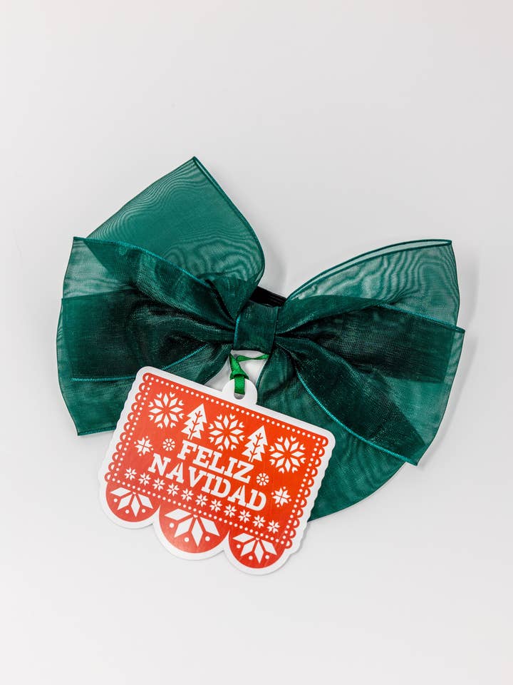 Bottle Bow + Gift Tag™ - Glædelig jul Papel Picado for engroshandel hos Wrapido!