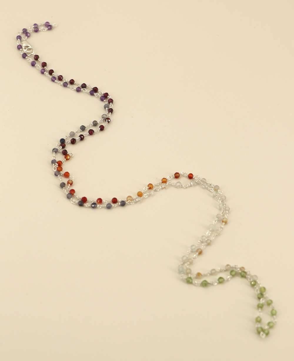 Culture Spot - Wholesale Beaded/Pearl Necklace - 7 Gemstone Chakra Chain Necklace2