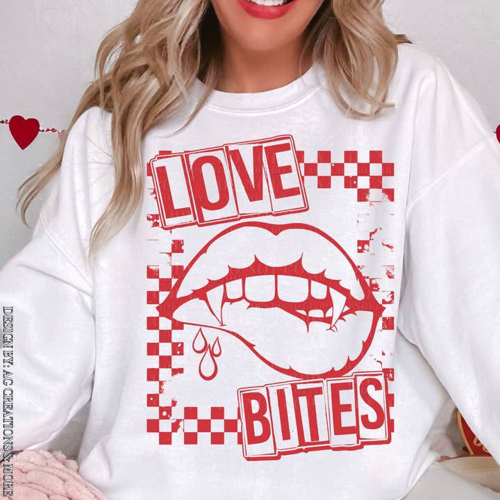 Love Bites Crewneck - Single Color for wholesale by Gabbie Co.