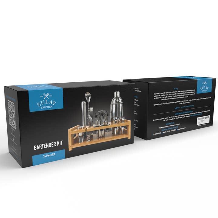 Zulay Kitchen - Wholesale Bargereedschap - 24-delige barmanset – cocktailshaker & barbenodigdhedenset1