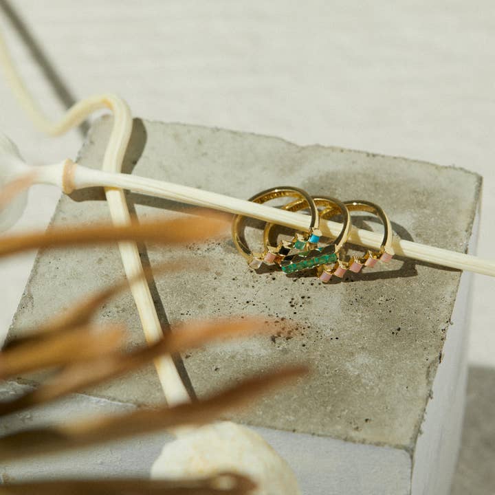 Studio Grun - Wholesale Multi-Stone Ring - Road Ring in Green Onyx/Gold4