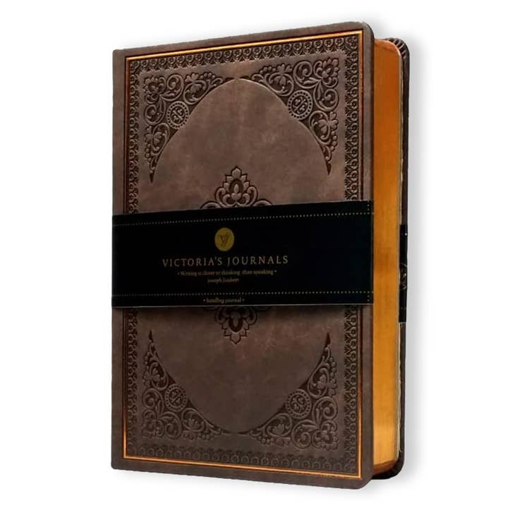 Victoria's Journals - Wholesale Journal/diary - Vintage Classic Style Journal Vegan Leather (Brown)S