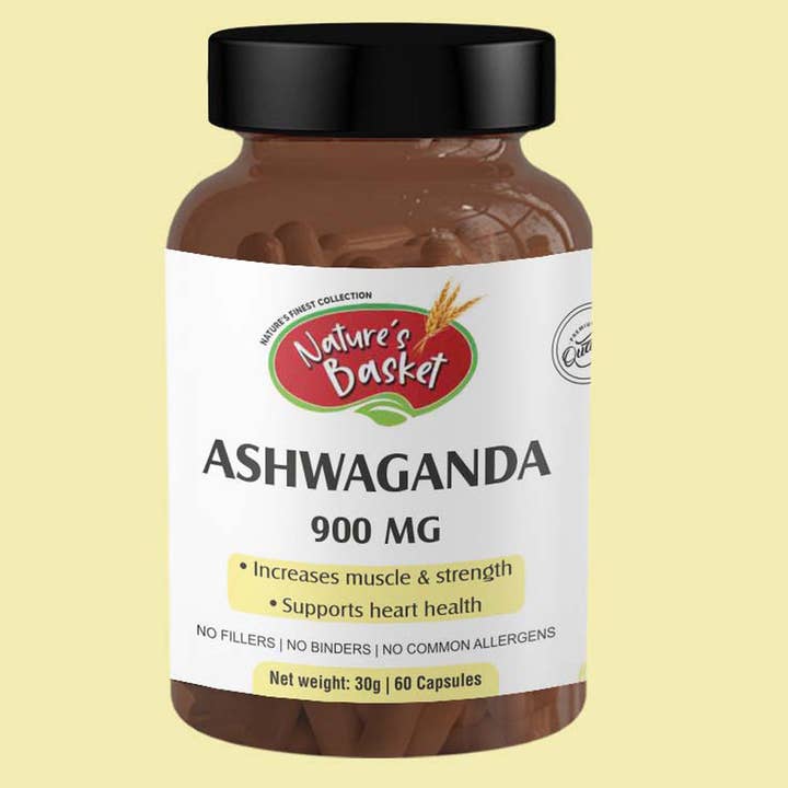 Natures Basket – wholesale Oral supplement/vitamin – Nature's Basket Ashwagandha 900mg 60 Capsules