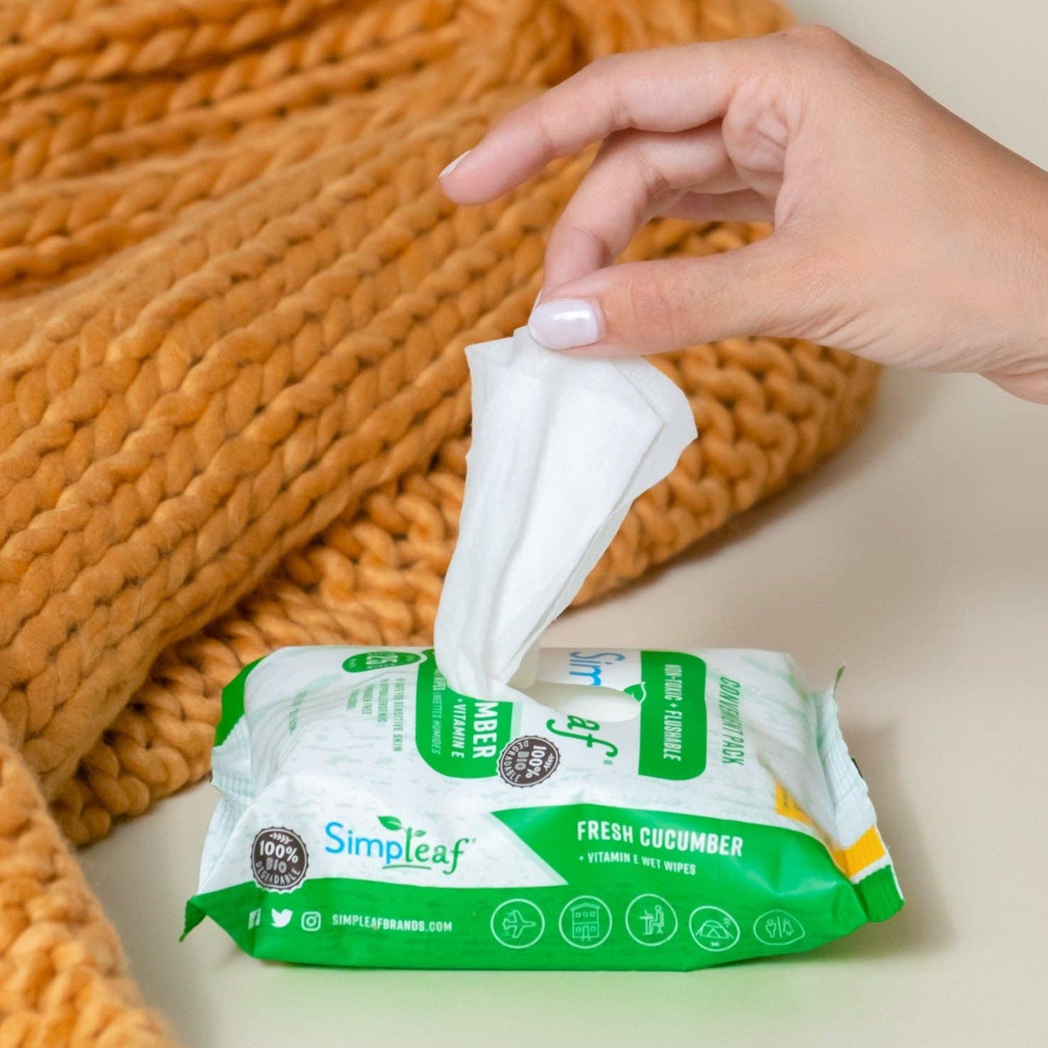 Simpleaf Brands - Wholesale Face & Body Wipes - Flushable Wipes, 25 Count28