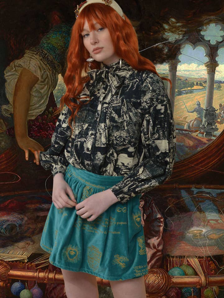 Waterhouse Skort in Gilded Embroidery for wholesale by Olivia Annabelle