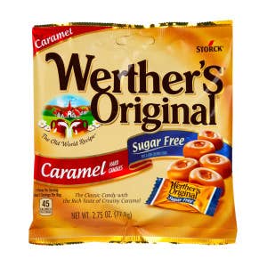 L&F Universal Goods - Vendita all'ingrosso Caramelle dure - Caramelle Dure al Caramello Senza Zucchero di Werther's 12/2,75OZ0