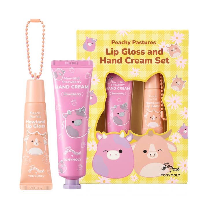 Squishmallows x TONYMOLY Peachy Pastures Hand & Lip Duo for wholesale by TONYMOLY
