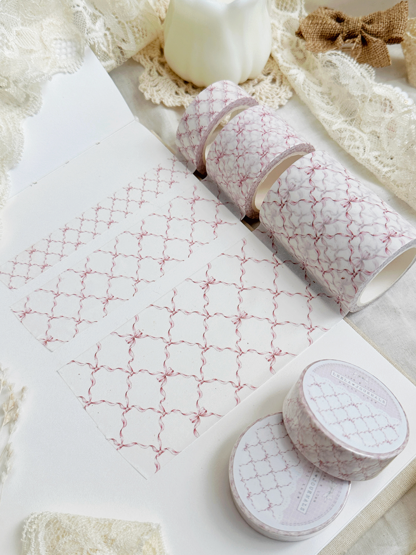 leelajournals – Großhandel Washi-Tape – Washi-Tape mit Schleifenmotiv und Spalier3