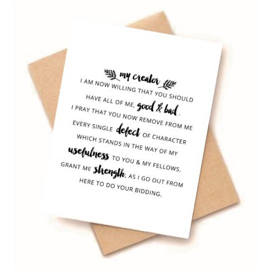 Love & Recovery - Venta al por mayor Tarjetas de felicitación - Tarjeta de felicitación de oración del séptimo paso A006-C
