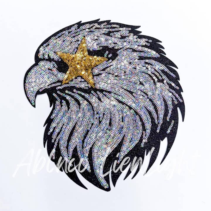 ABLNco - Wholesale Patch - Sequin Eagle Mascot Gameday Patch 0