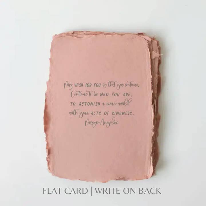 Paper Baristas - Vente Cartes d'amitié - Mes vœux pour toi, Maya Angelou | Carte de vœux d'amitié