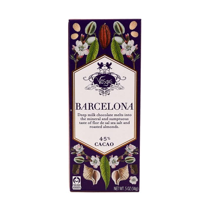Mini Barcelona Chocolate Bar for wholesale by Vosges Haut-Chocolat