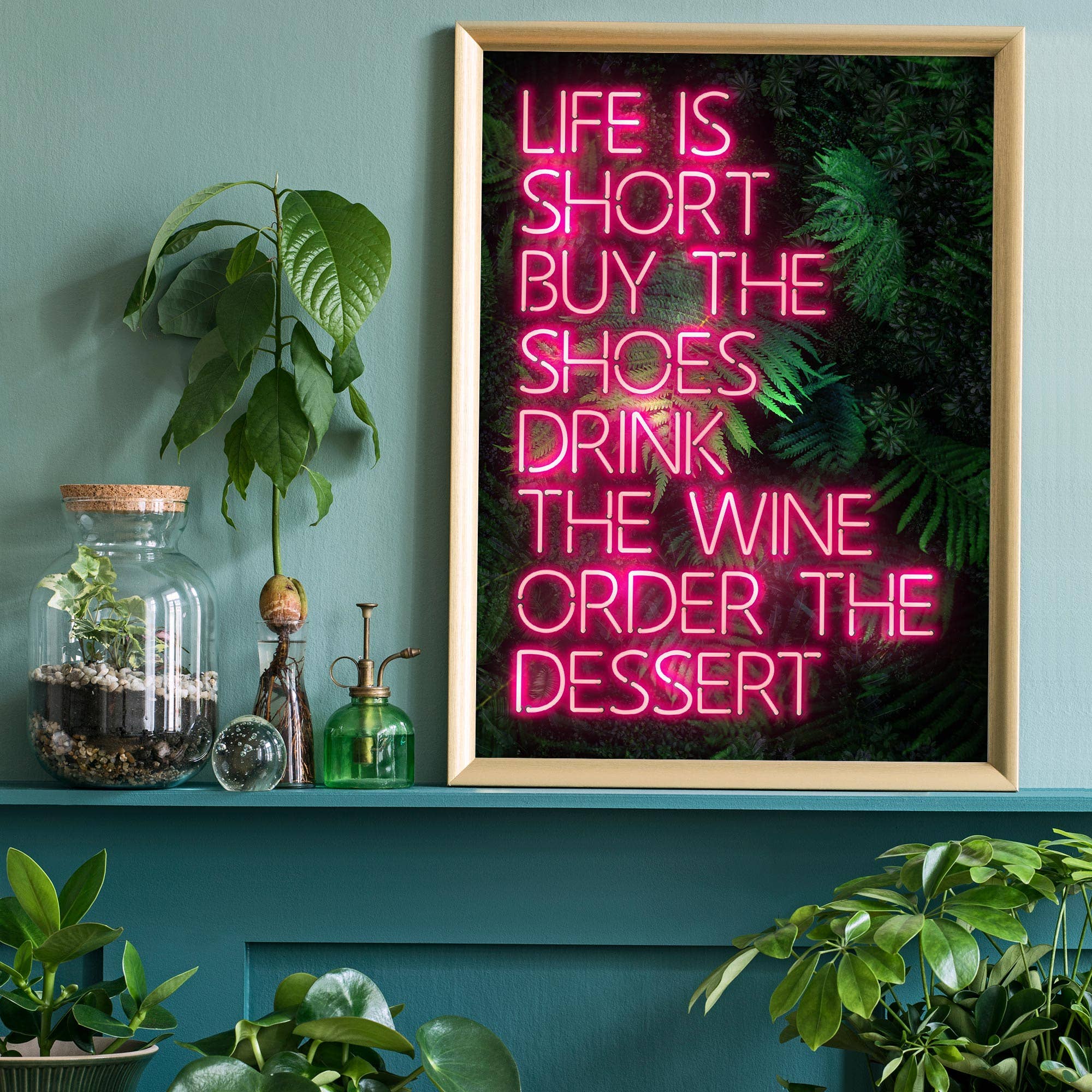 Ink & Drop - Wholesale Art Print - Life Is Short Neon Print3