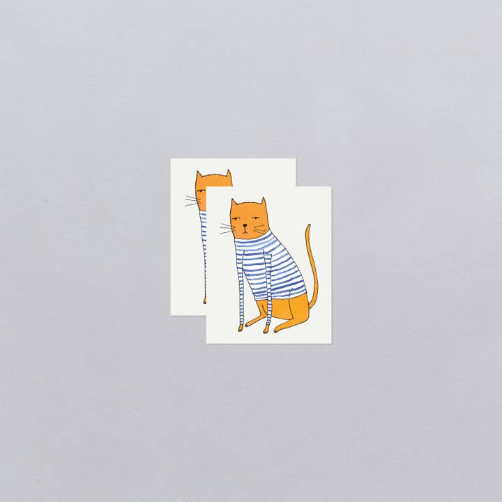 Tattly - Wholesale Temporary Tattoo - Sweater Cat Tattoo Pair