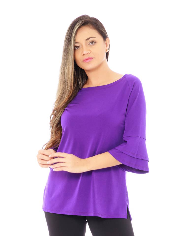 TUNIQUE À MANCHES CLOCHE - T511 pour la vente par Fashque Designs