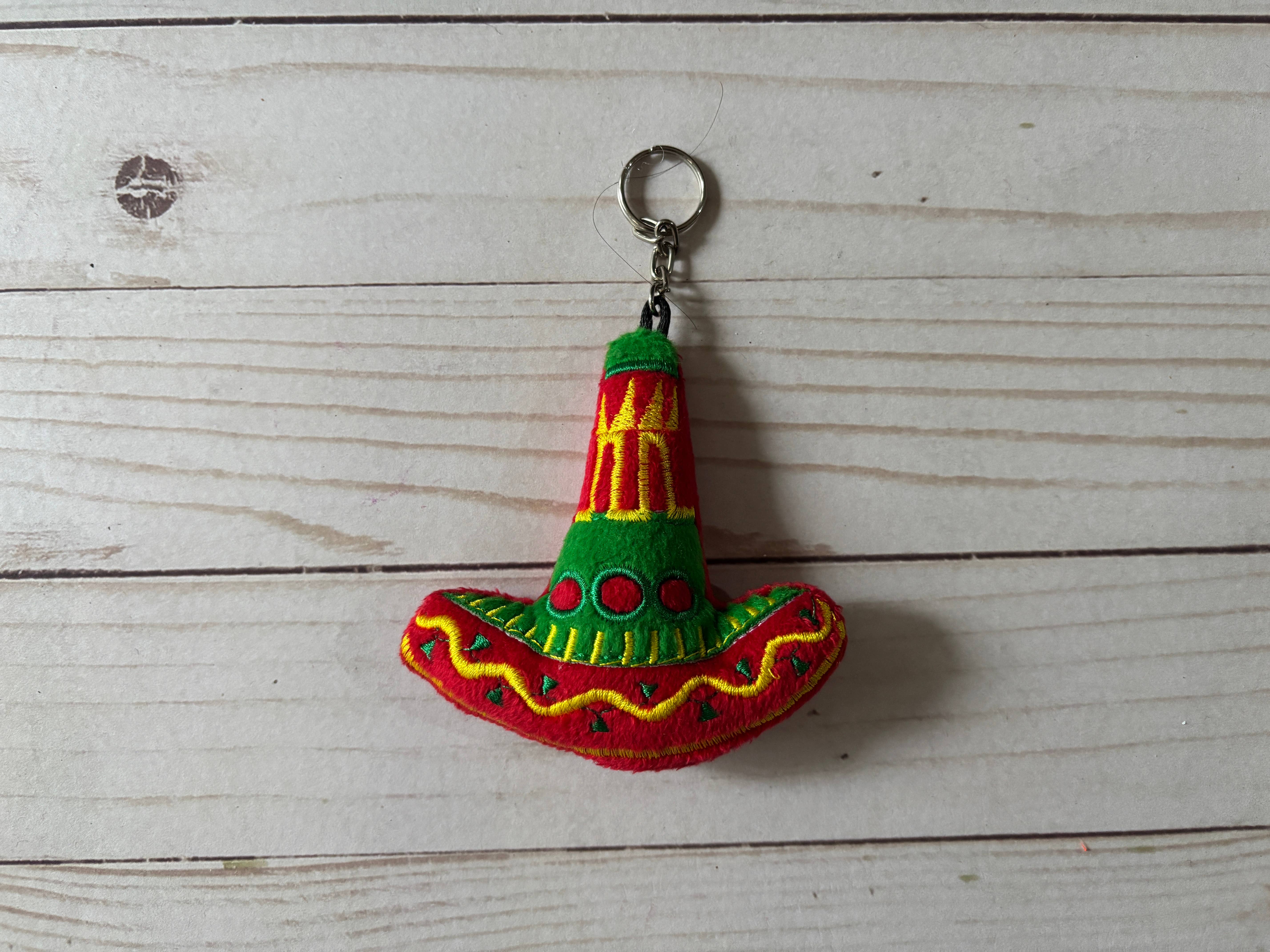Viva Greetings – wholesale Keychain – Unisex – Embroidered Plush Keychain Mexican Icons21