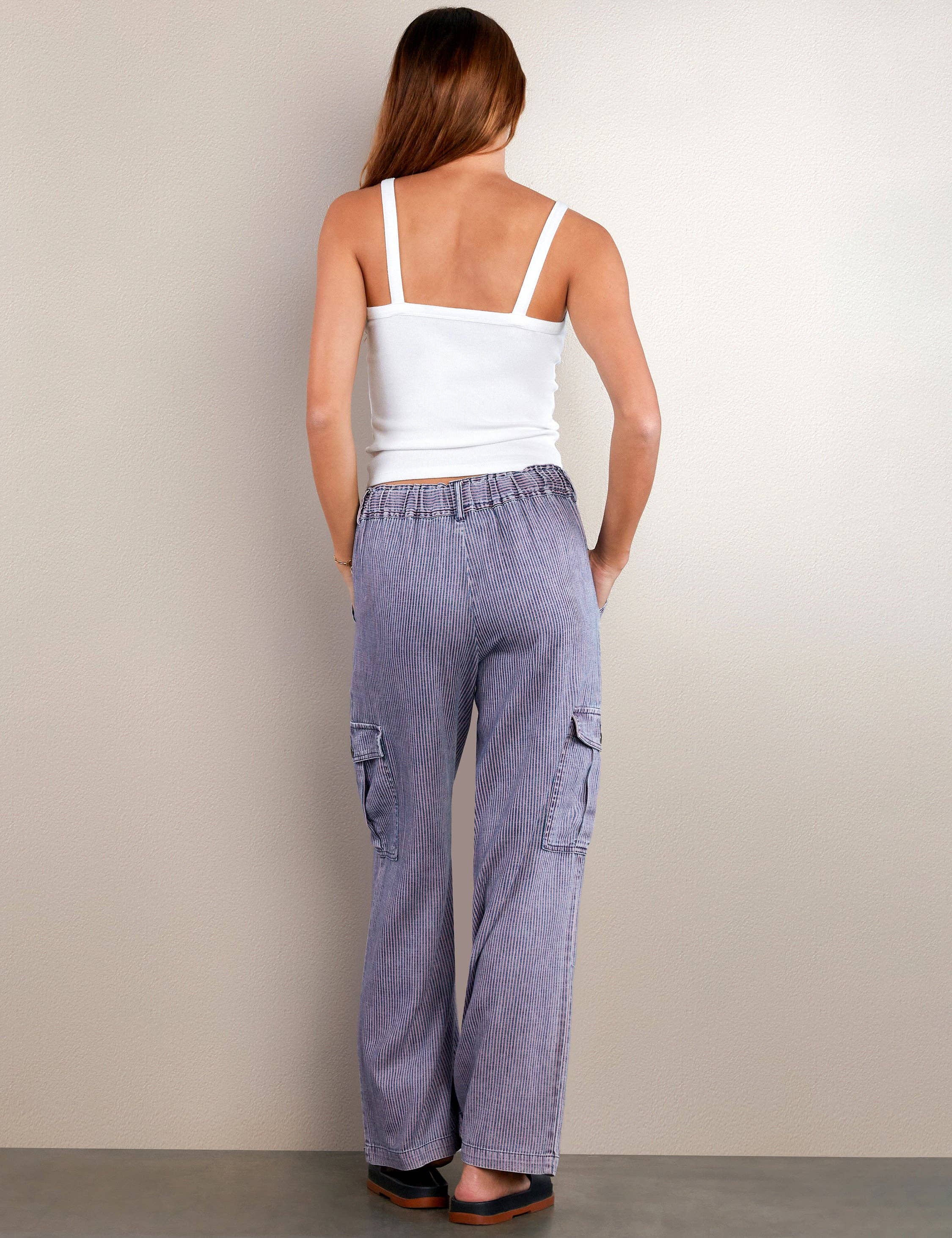 Wholesale Soft Stripe Cargo Pants for your store - Faire