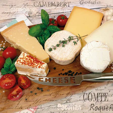Serviette à cocktail - Palette de fromages pour la vente par Elegant Gifts
