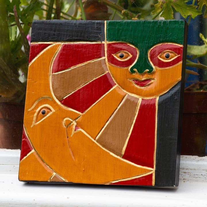 Placa con caras de sol y luna para venta al por mayor de Siesta