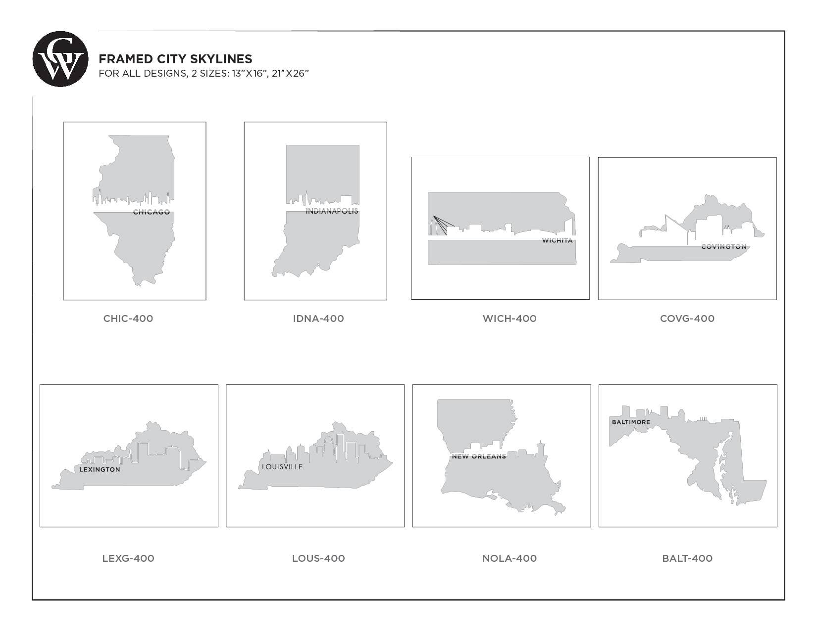 Grainwell - Wholesale Art Print - Framed City Skyline3