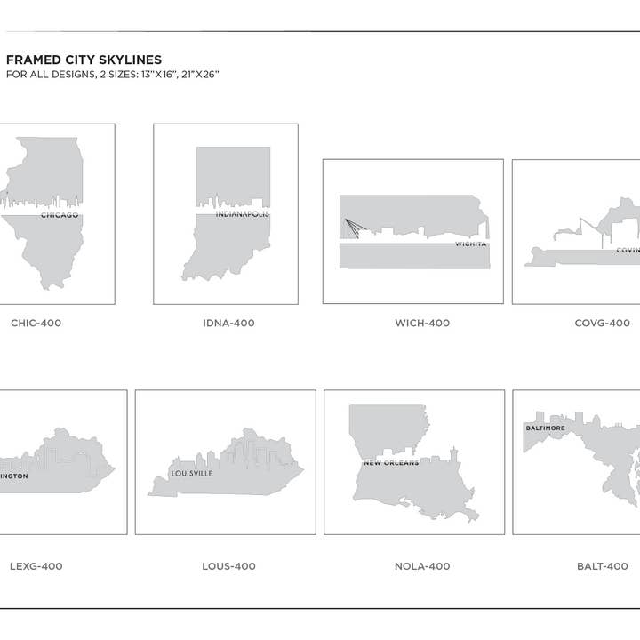 Grainwell - Wholesale Art Print - Framed City Skyline3