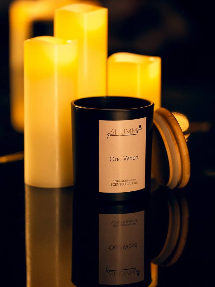 Vela de madeira Oud por atacado de Shumm Candles