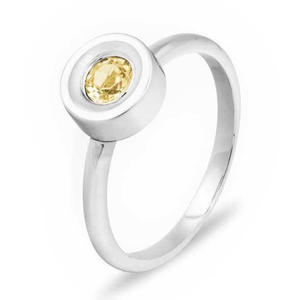 RING AUS SILBER UND NATÜRLICHEM CITRIN für den Großhandel von Argent Basic