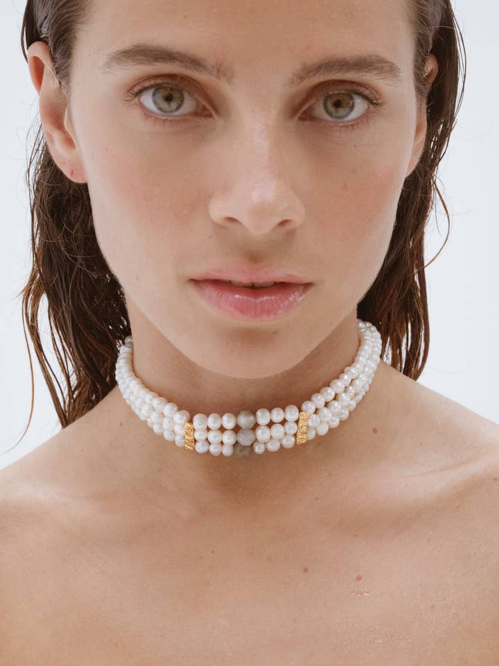 Uma Pearl Choker for wholesale by Lavani Jewels