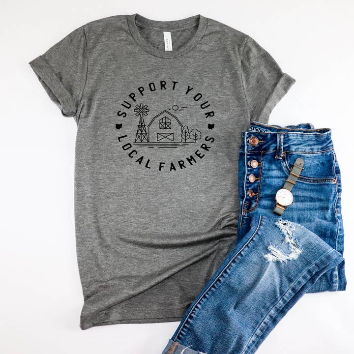 Support Local Farmers Ohio Tee for wholesale by Mistakes on The Lake